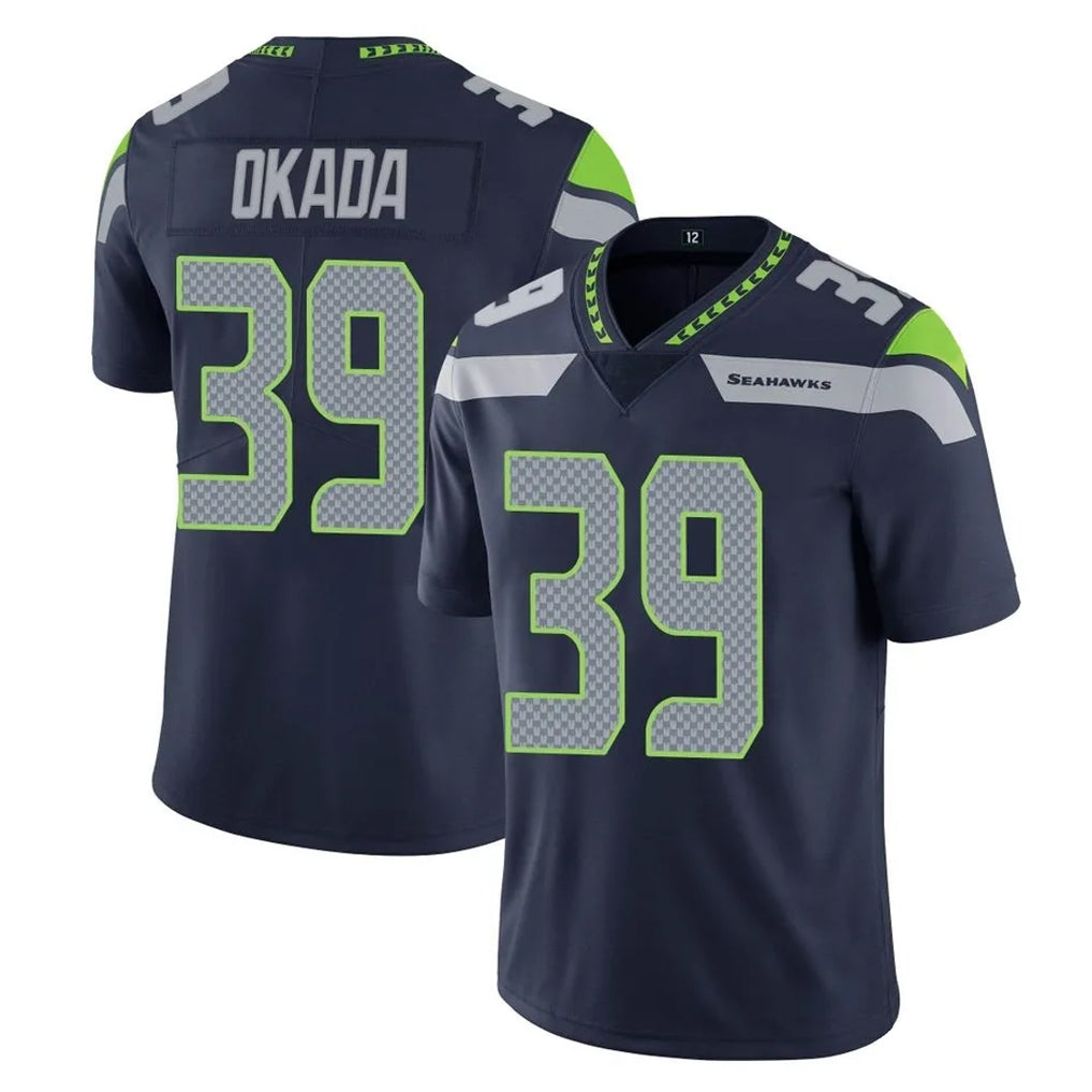 S.Seahawks #39 Ty Okada Player Navy Limited Vapor Untouchable Home Game BALCE Stitched Jerseys