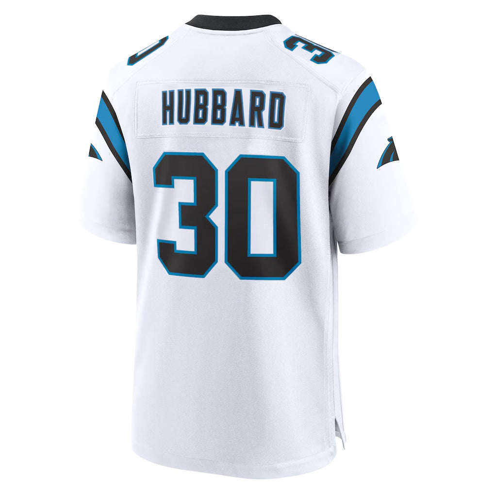 C.Panthers #30 Chuba Hubbard Player White Home Game BALCE Stitched Jerseys