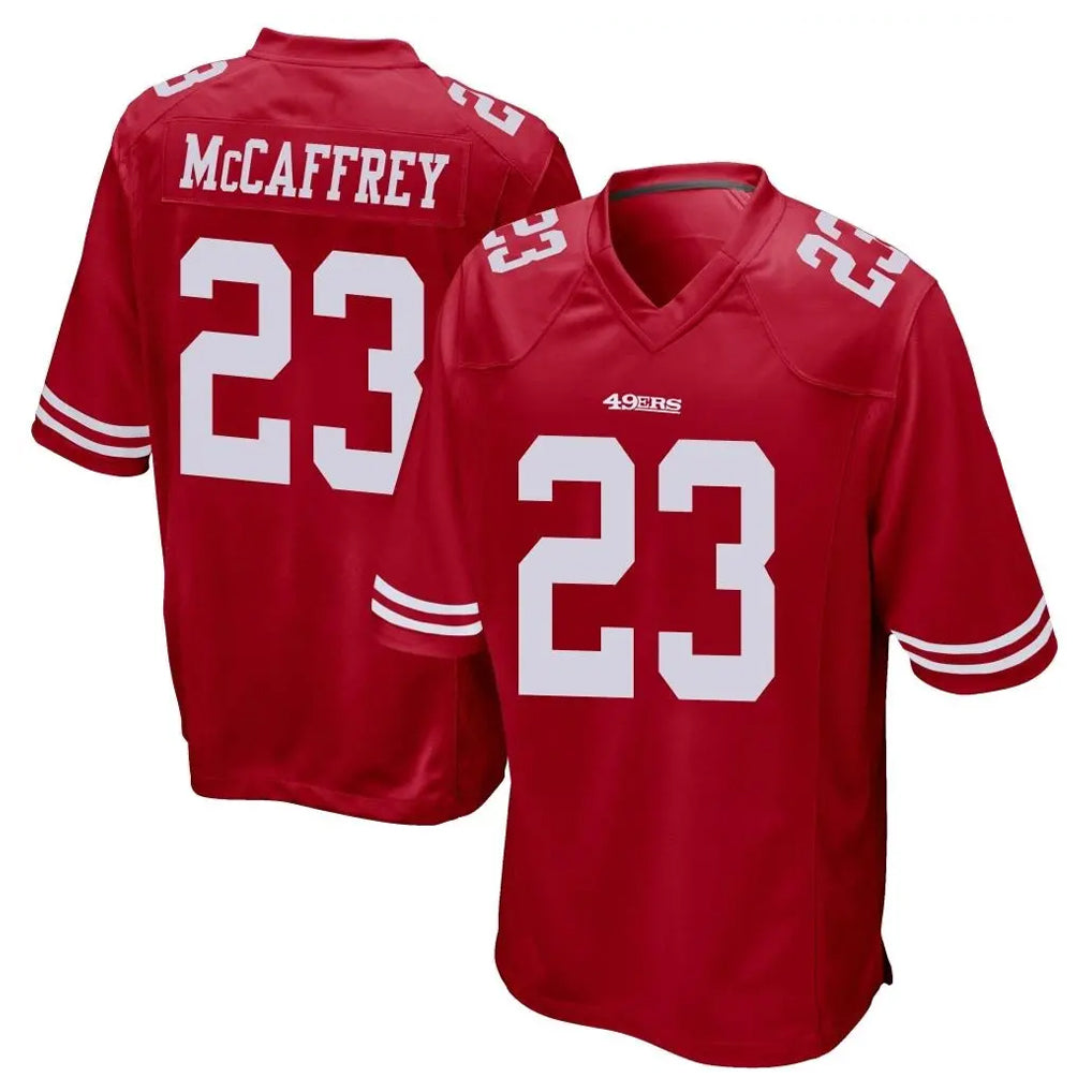 SF.49ers #23 Christian McCaffrey Player Red Home Game BALCE Stitched Jerseys