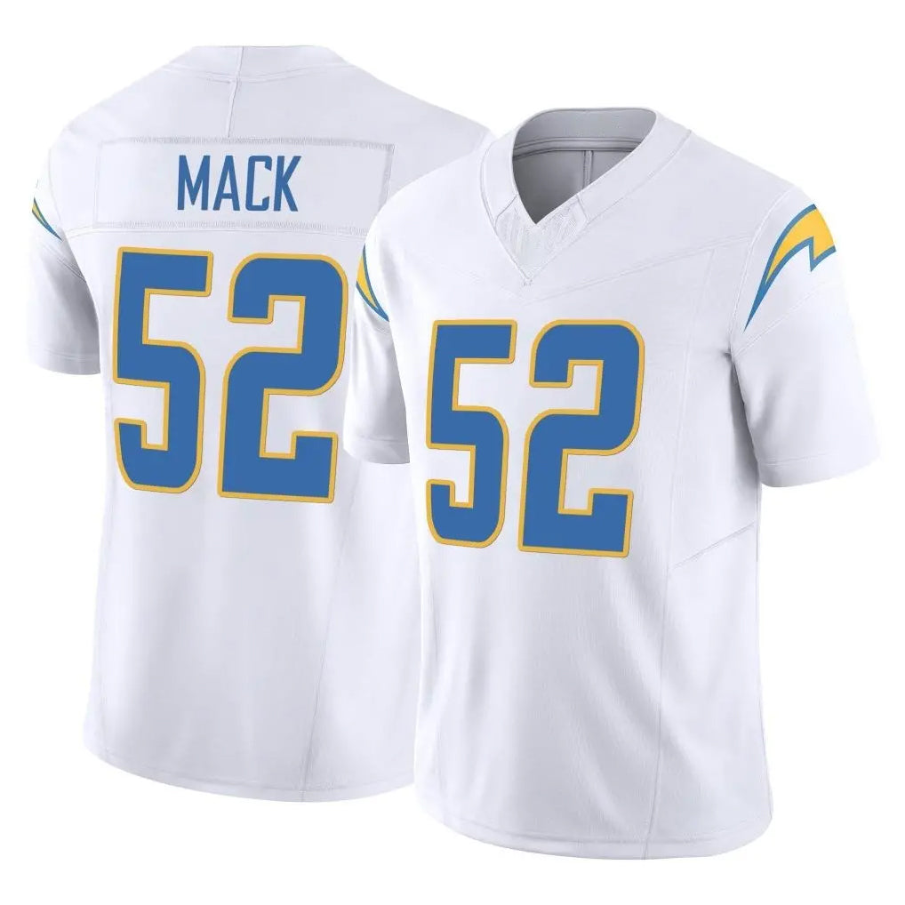 LA.Chargers #52 Khalil Mack Player White Limited Vapor F.U.S.E. Home Game BALCE Stitched Jerseys