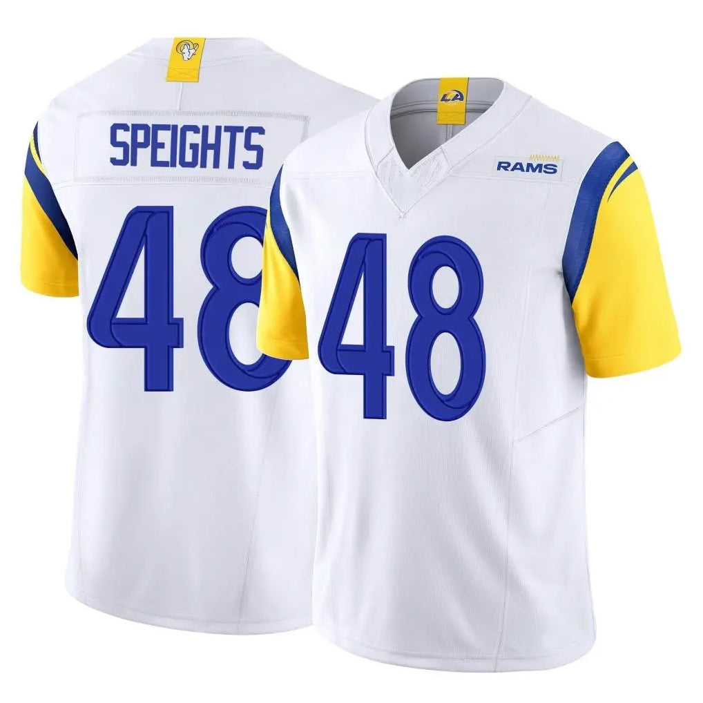 LA.Rams #48 Omar Speights Player White Limited Vapor F.U.S.E. Home Game BALCE Stitched Jerseys