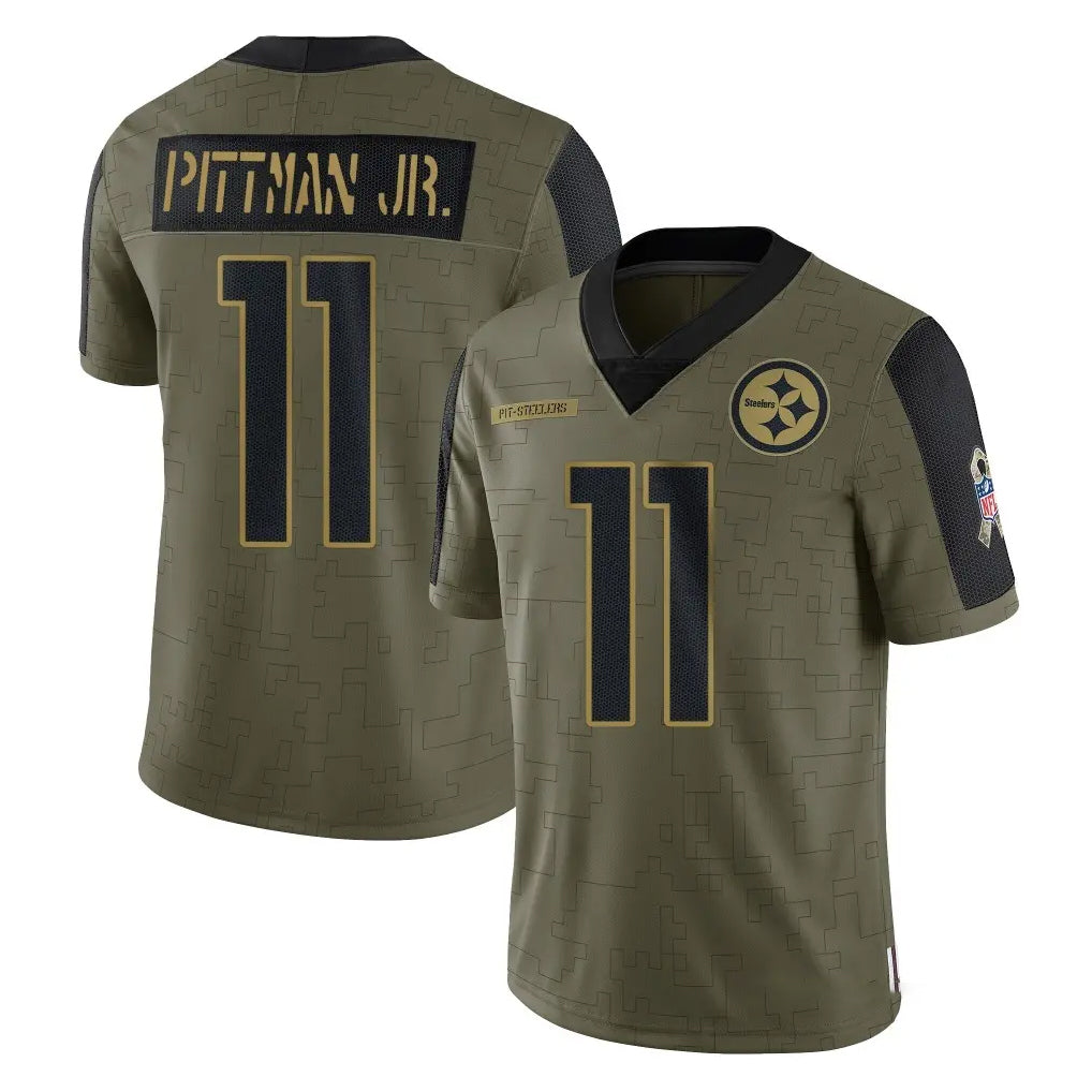 P.Steelers #11 Michael Pittman Jr. Player Olive Salute To Service Limited Game BALCE Stitched Jerseys