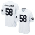 LV.Raiders #58 Jackson Powers-Johnson Player White Home Game BALCE Stitched Jerseys