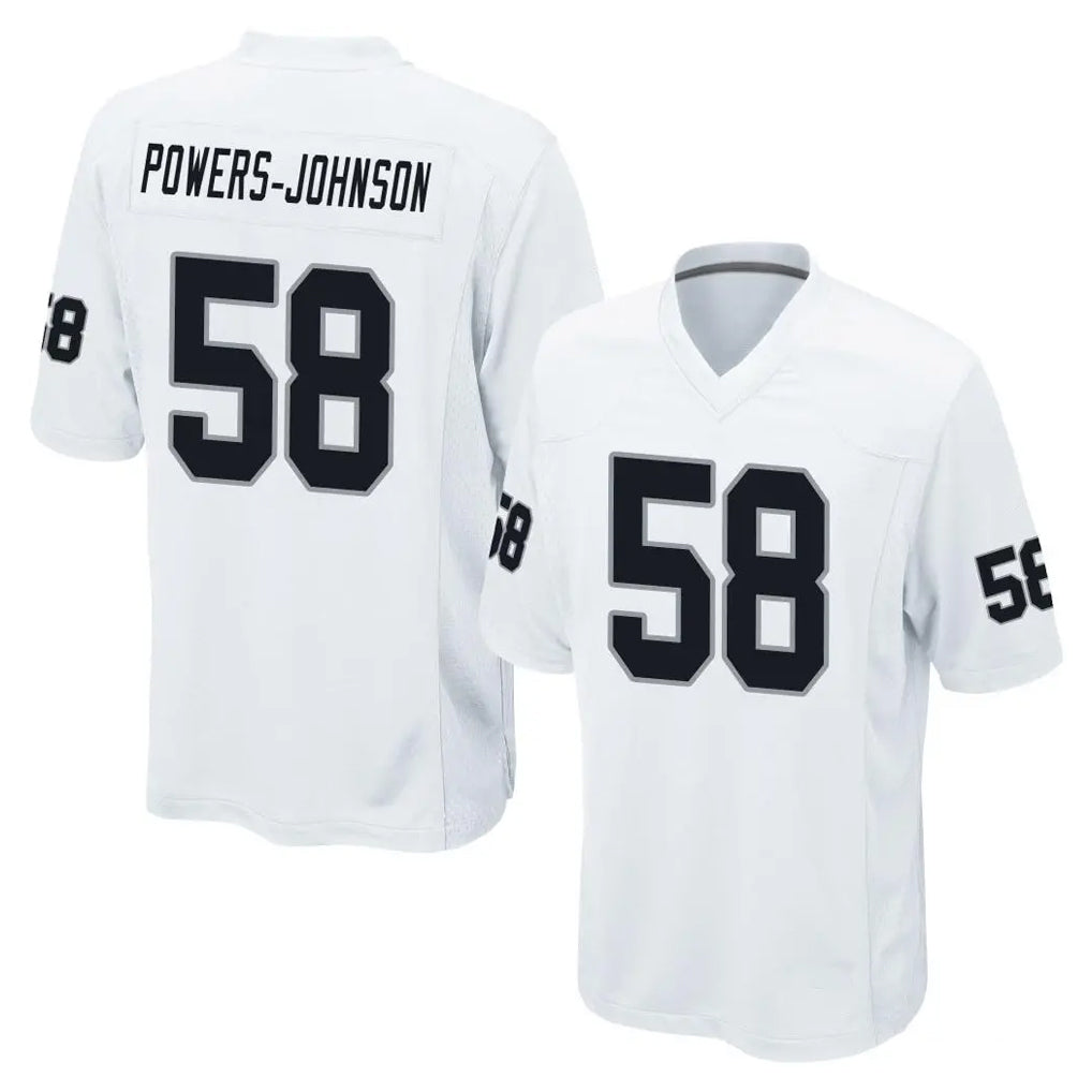 LV.Raiders #58 Jackson Powers-Johnson Player White Home Game BALCE Stitched Jerseys