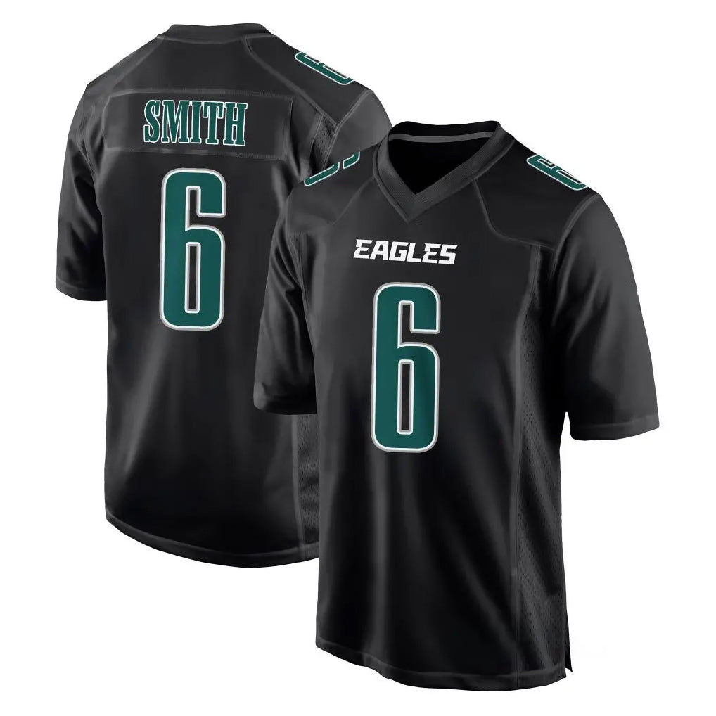 P.Eagles #6 DeVonta Smith Player Carbon Black Fashion Home Game BALCE Stitched Jerseys