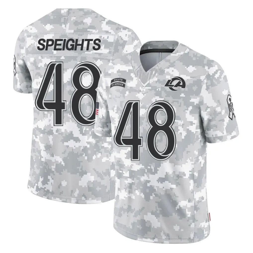 LA.Rams #48 Omar Speights Player Arctic Camo Salute To Service Limited Game BALCE Stitched Jerseys