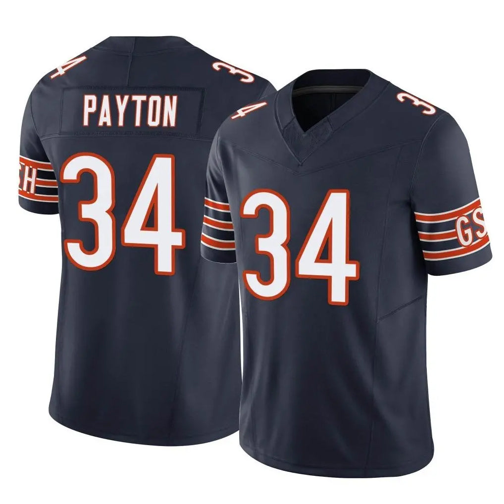 C.Bears #34 Walter Payton Player Navy Vapor F.U.S.E. Limited Home Game BALCE Stitched Jerseys