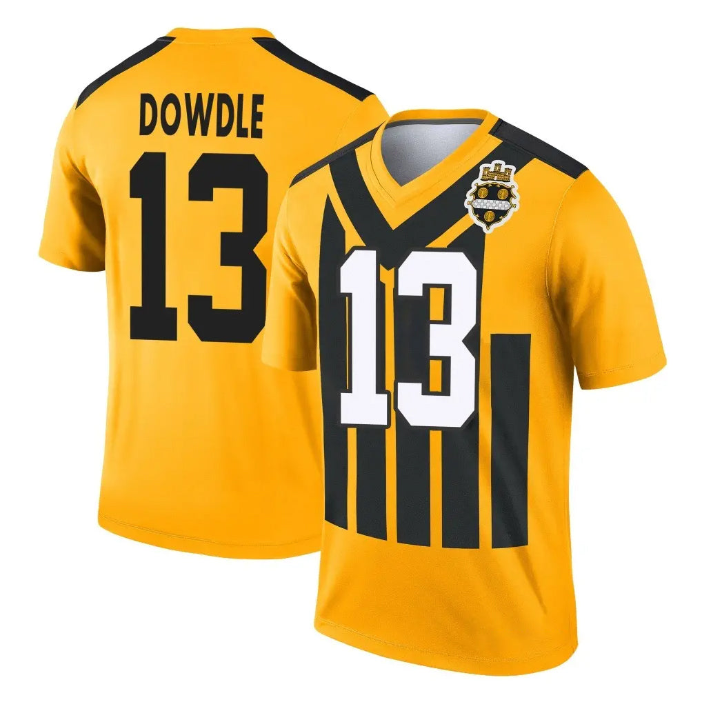 P.Steelers #13 Rico Dowdle Player Gold Legend Limited 1933 Throwback Performance Home Game BALCE Stitched Jerseys