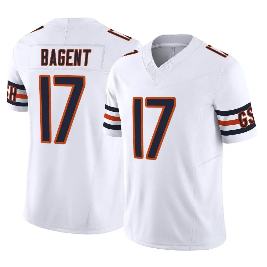C.Bears #17 Tyson Bagent Player White Vapor F.U.S.E. Limited Home Game BALCE Stitched Jerseys