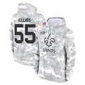 NO.Saints #55 Kaden Elliss Player Arctic Camo Salute to Service Pullover Hoodies Limited Game BALCE Stitched Jerseys