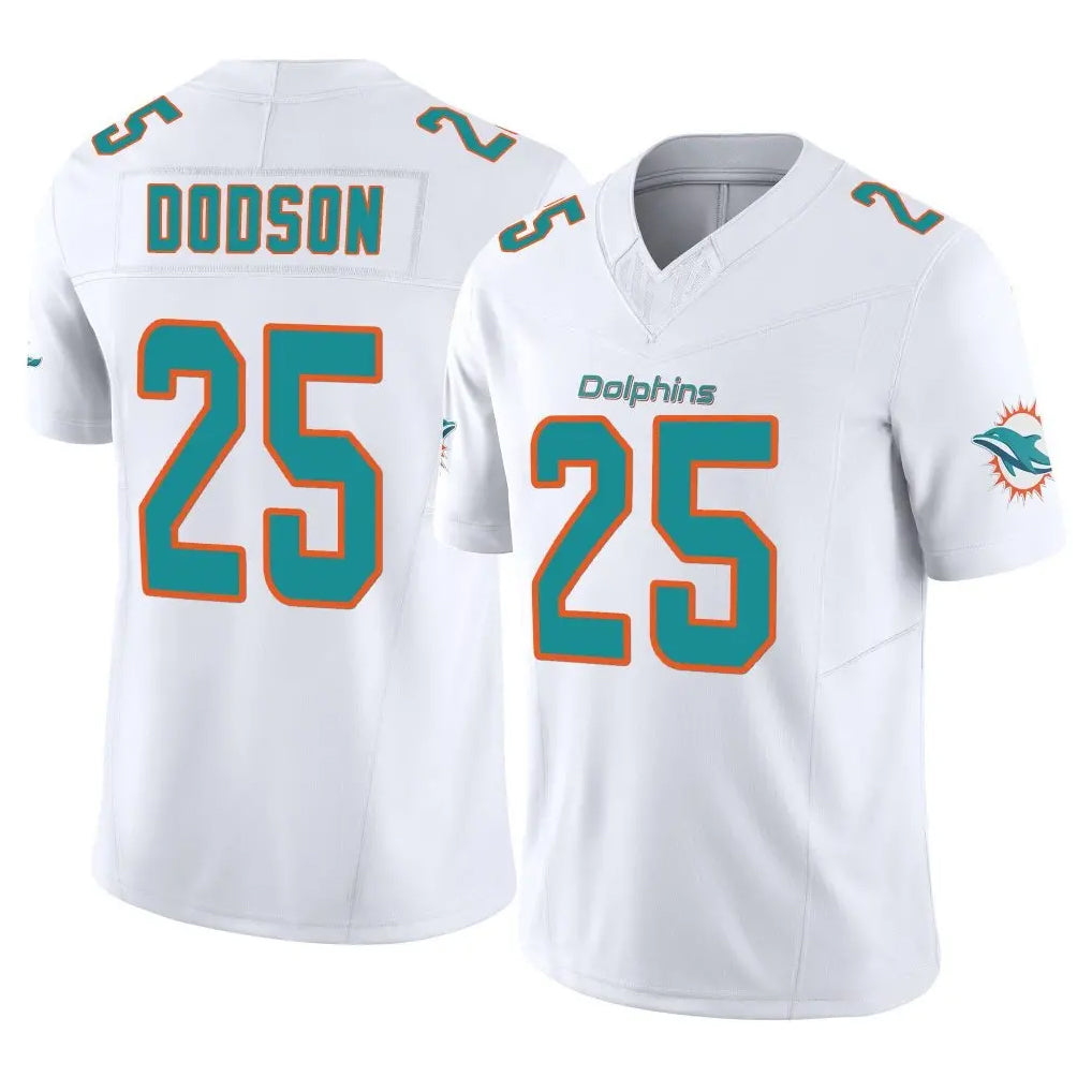 M.Dolphins #25 Tyrel Dodson Player White Limited Vapor F.U.S.E. Home Game BALCE Stitched Jerseys