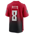 A.Falcons #8 Kyle Pitts Sr. Player Red Home Game BALCE Stitched Jerseys