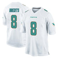 M.Dolphins #8 JuJu Brents Player White Home Game BALCE Stitched Jerseys