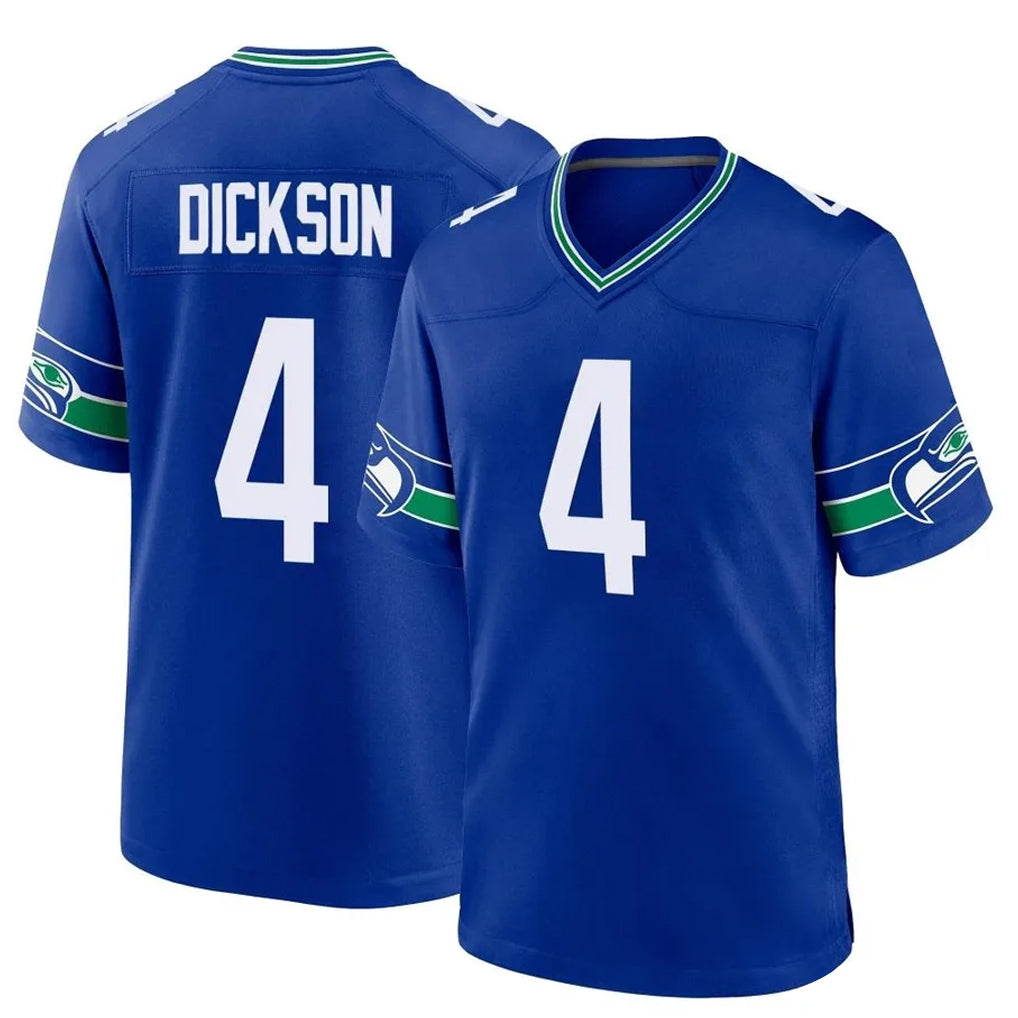 S.Seahawks #4 Michael Dickson Player Royal Throwback Home Game BALCE Stitched Jerseys