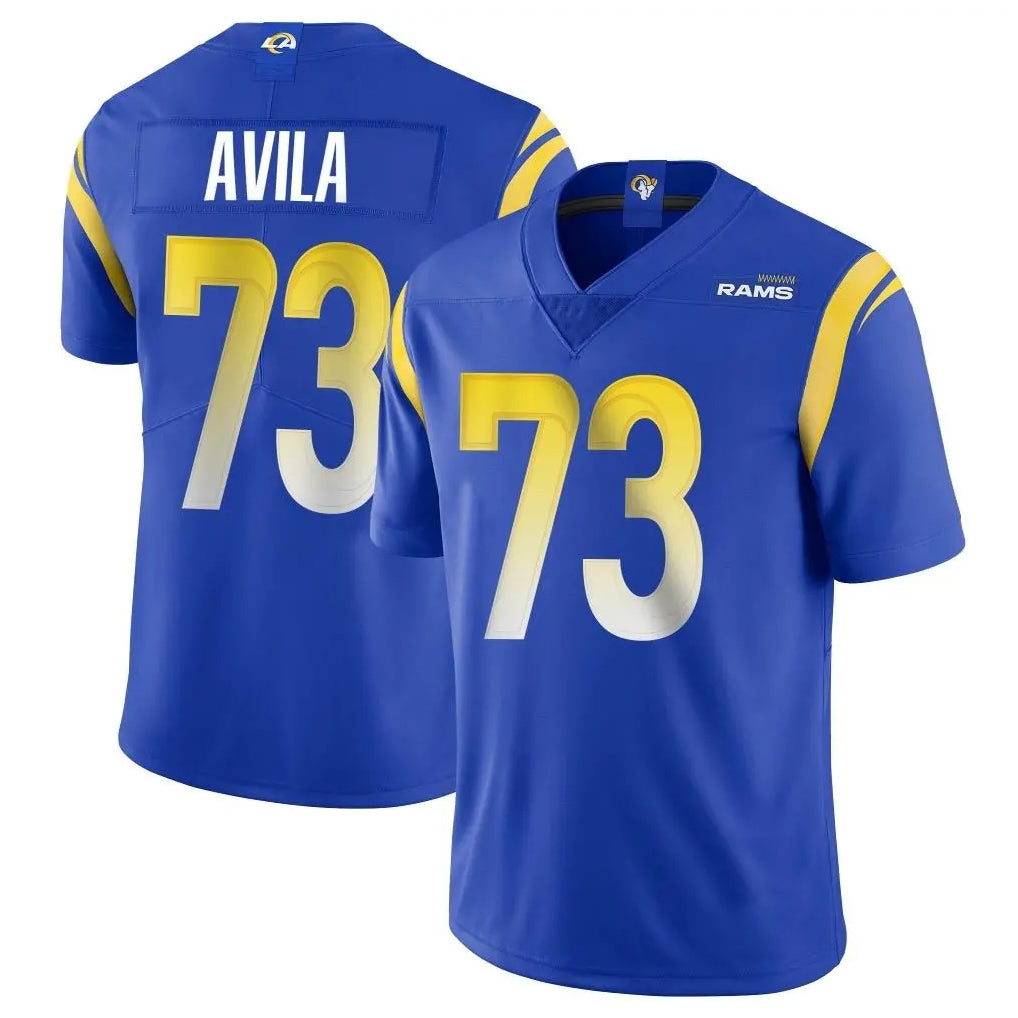 LA.Rams #73 Steve Avila Player Royal Limited Vapor Untouchable Home Game BALCE Stitched Jerseys