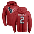 H.Texans #2 Calen Bullock Player Red Pro Line Pullover Hoodie Limited Game BALCE Stitched Jerseys