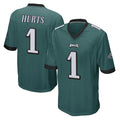 P.Eagles #1 Jalen Hurts Player Team Color Green Home Game BALCE Stitched Jerseys