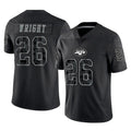 NY.Jets #26 Nahshon Wright Player Stealth Black Limited Reflective Home Game BALCE Stitched Jerseys