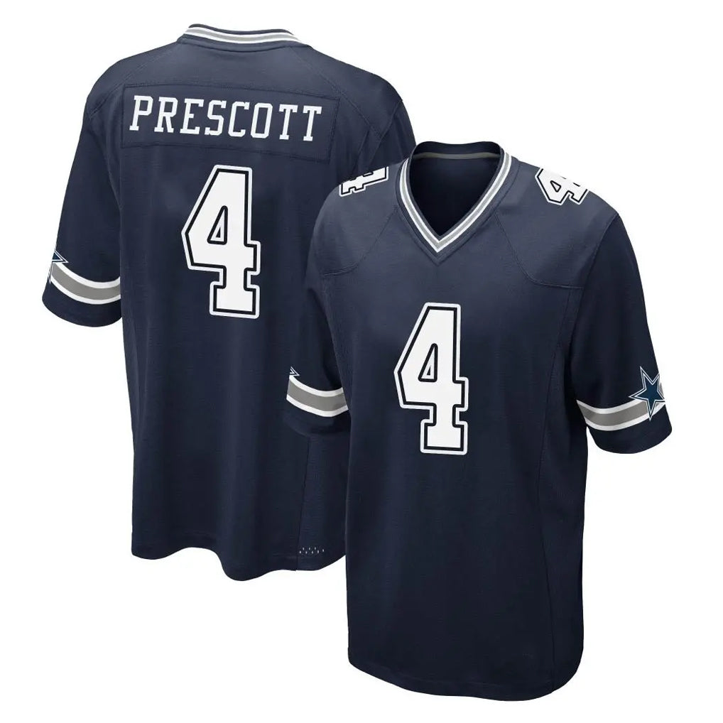 D.Cowboys #4 Dak Prescott Player Navy Home Game BALCE Stitched Jerseys