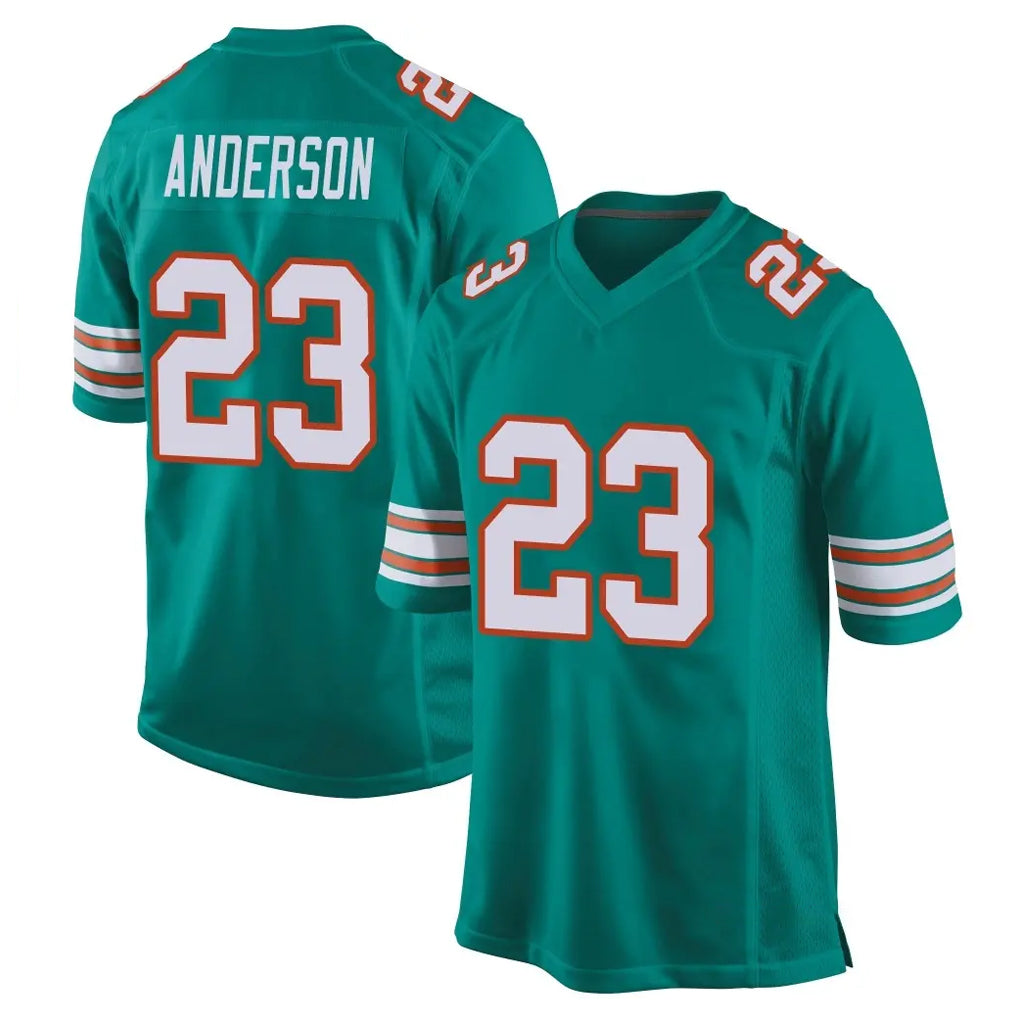 M.Dolphins #23 Zayne Anderson Player Aqua Alternate Home Game BALCE Stitched Jerseys
