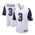 D.Cowboys #3 George Pickens Player White-Navy Home Game BALCE Stitched Jerseys