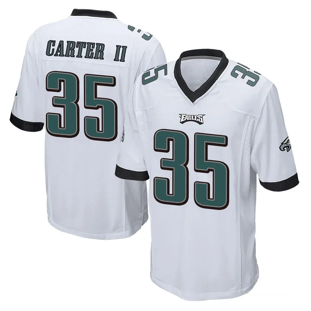 P.Eagles #35 Michael Carter II Player White Home Game BALCE Stitched Jerseys