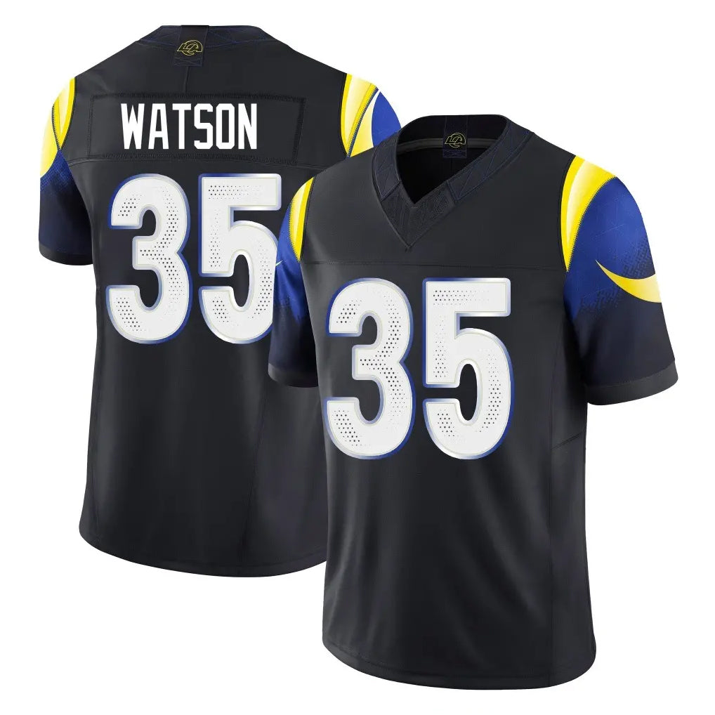 LA.Rams #35 Jaylen Watson Player Black Midnight Rivalries Collection Limited Home Game BALCE Stitched Jerseys