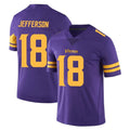 M.Vikings #18 Justin Jefferson Player Purple Limited Color Rush Home Game BALCE Stitched Jerseys