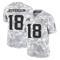 M.Vikings #18 Justin Jefferson Player Arctic Camo Salute To Service Limited Game BALCE Stitched Jerseys