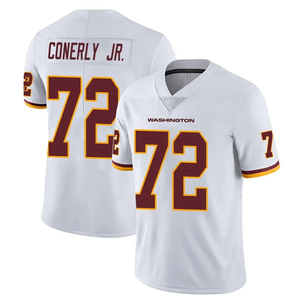 W.Commanders #72 Josh Conerly Jr. Player White Limited Vapor Untouchable Home Game BALCE Stitched Jerseys
