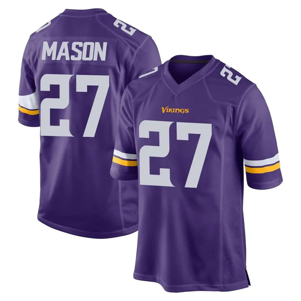 M.Vikings #27 Jordan Mason Player Purple Home Game BALCE Stitched Jerseys