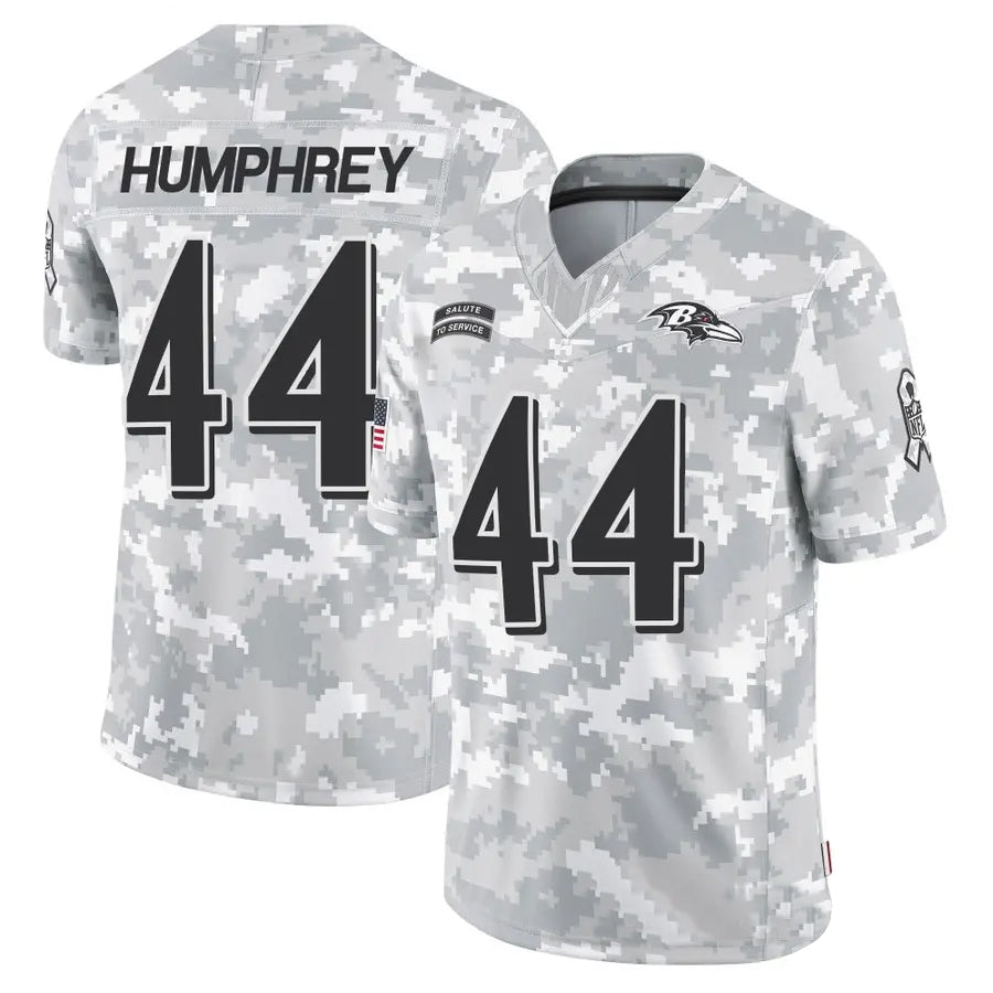 B.Ravens #44 Marlon Humphrey Player Arctic Camo Salute to Service Limited BALCE Stitched Jerseys