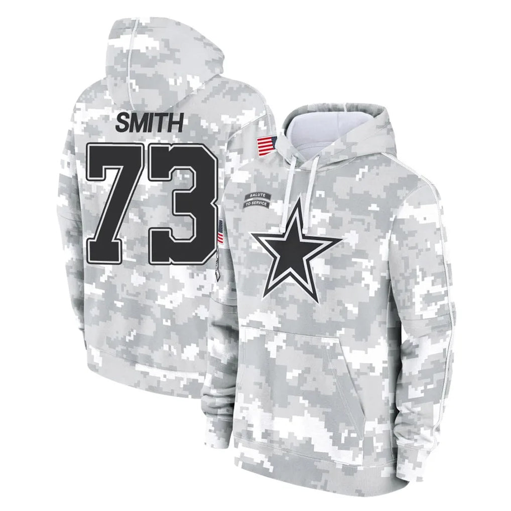 D.Cowboys #73 Tyler Smith Player Arctic Camo Salute to Service Hoodies Limited Game BALCE Stitched Jerseys