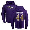 B.Ravens #44 Marlon Humphrey Player Purple Salute to Service Pullover Hoodie BALCE Stitched Jerseys