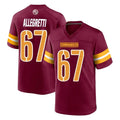 W.Commanders #67 Nick Allegretti Player Burgundy Home Game BALCE Stitched Jerseys