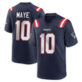 NE.Patriots #10 Drake Maye Player Navy Home Game BALCE Stitched Jerseys
