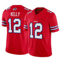 B.Bills #12 Jim Kelly Player Red Vapor F.U.S.E. Jersey Limited Home Game BALCE Stitched Jerseys