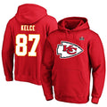 KC.Chiefs #87 Travis Kelce Player Red Pullover Hoodies BALCE Stitched  Jerseys