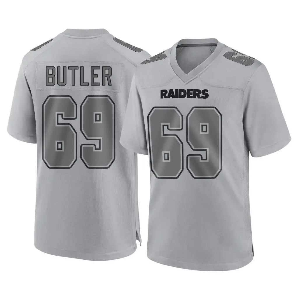LV.Raiders #69 Adam Butler Player Gray Atmosphere Fashion Limited Game BALCE Stitched Jerseys