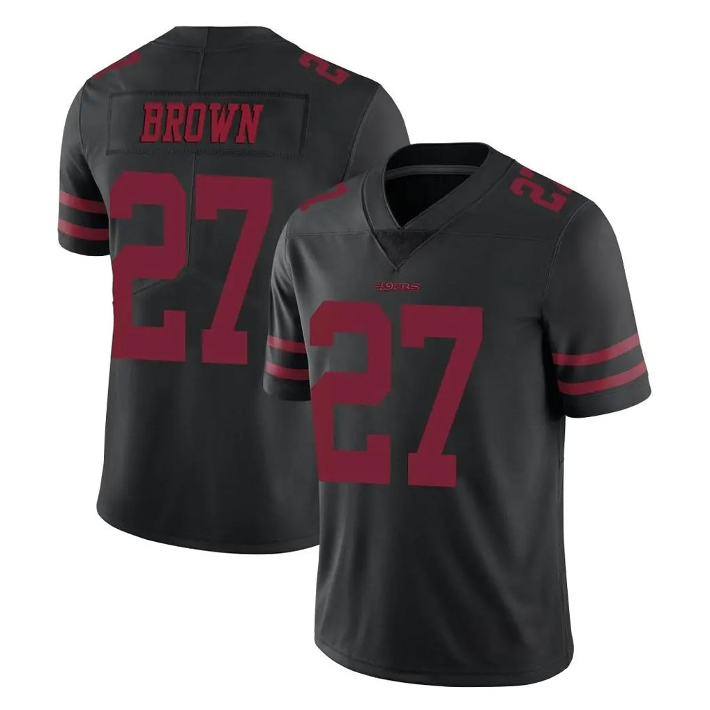 SF.49ers #27 Ji'Ayir Brown Player Black Alternate Limited Vapor Untouchable Home Game BALCE Stitched Jerseys