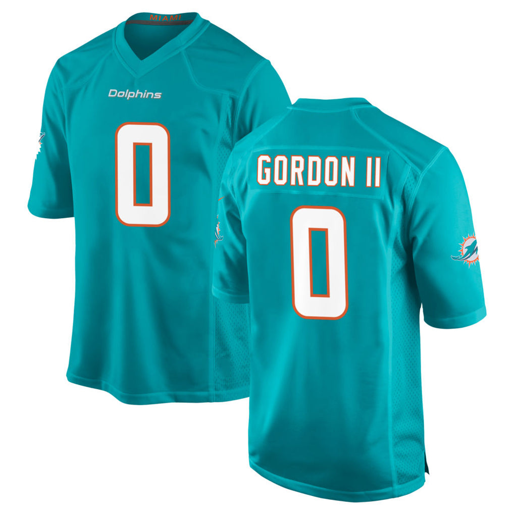 M.Dolphins #0 Ollie Gordon II Player Aqua Home Game BALCE Stitched Jerseys