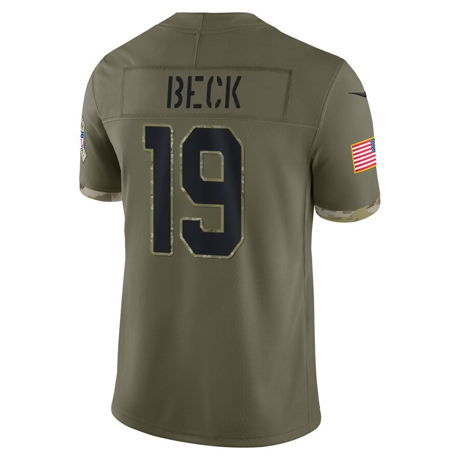 A.Cardinals #19 Carson Beck Player Olive Salute To Service Limited Home Game BALCE Stitched Jerseys