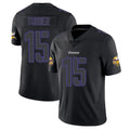 M.Vikings #15 Dallas Turner Player Black Impact LImited Home Game BALCE Stitched Jerseys
