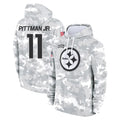 P.Steelers #11 Michael Pittman Jr. Player Arctic Camo Limited Salute to Service Pullover Hoodies Game BALCE Stitched Jerseys