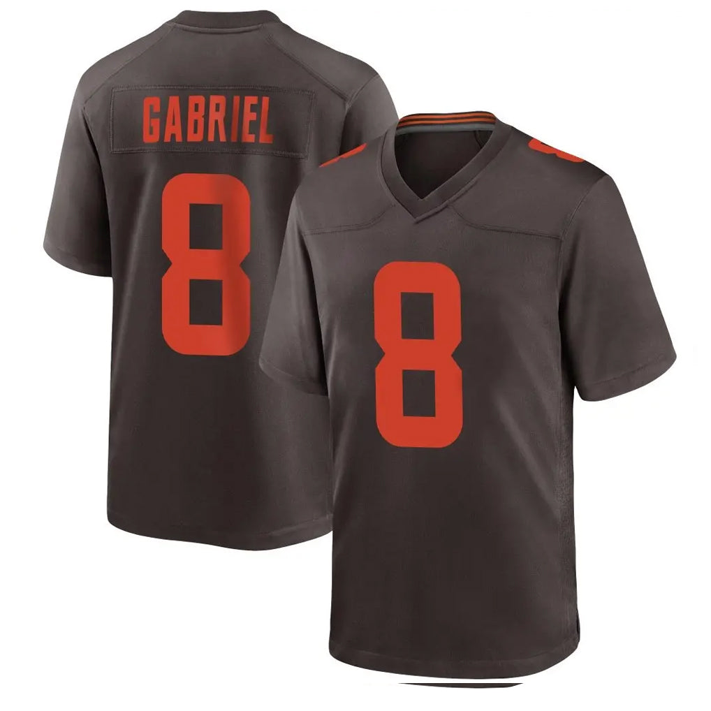 C.Browns #8 Dillon Gabriel Player Brown Alternate Home Game BALCE Stitched Jerseys