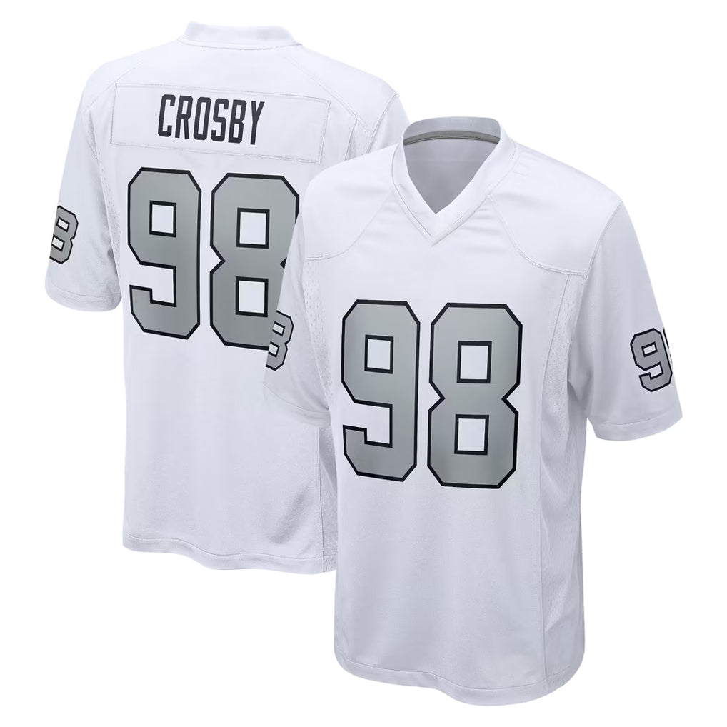 LV.Raiders #98 Maxx Crosby Player White Alternate Home Game BALCE Stitched Jerseys
