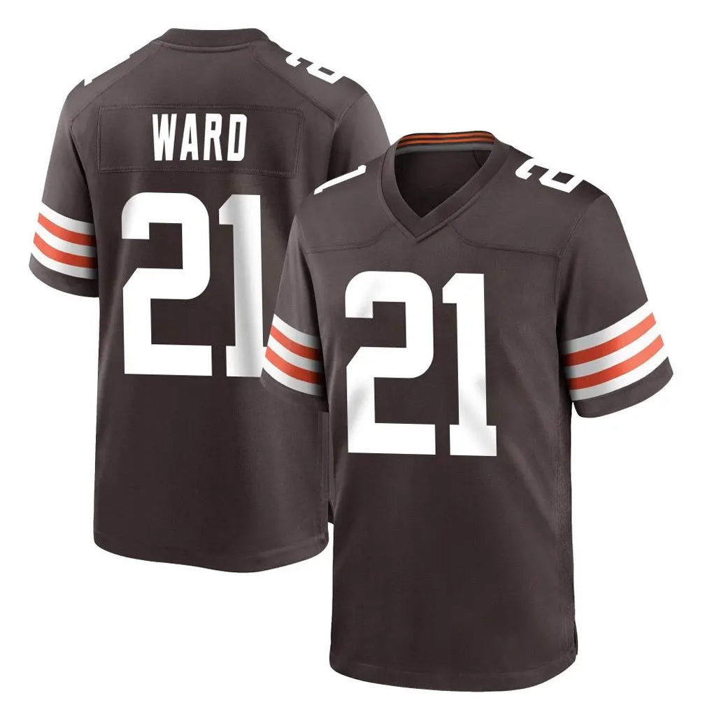 C.Browns #21 Denzel Ward Player Brown Home Game BALCE Stitched Jerseys