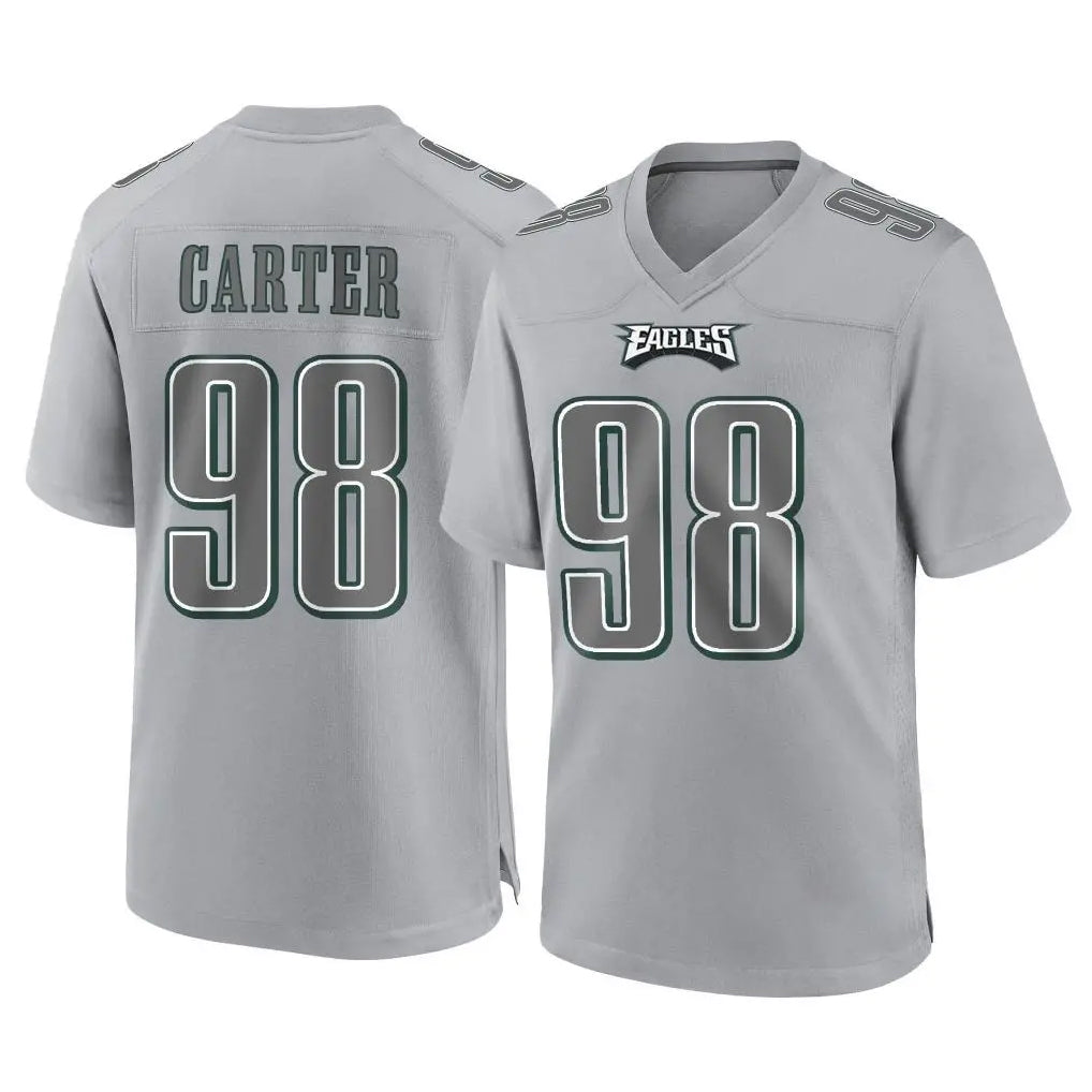 P.Eagles #98 Jalen Carter Player Gray Atmosphere Fashion Home Game BALCE Stitched Jerseys