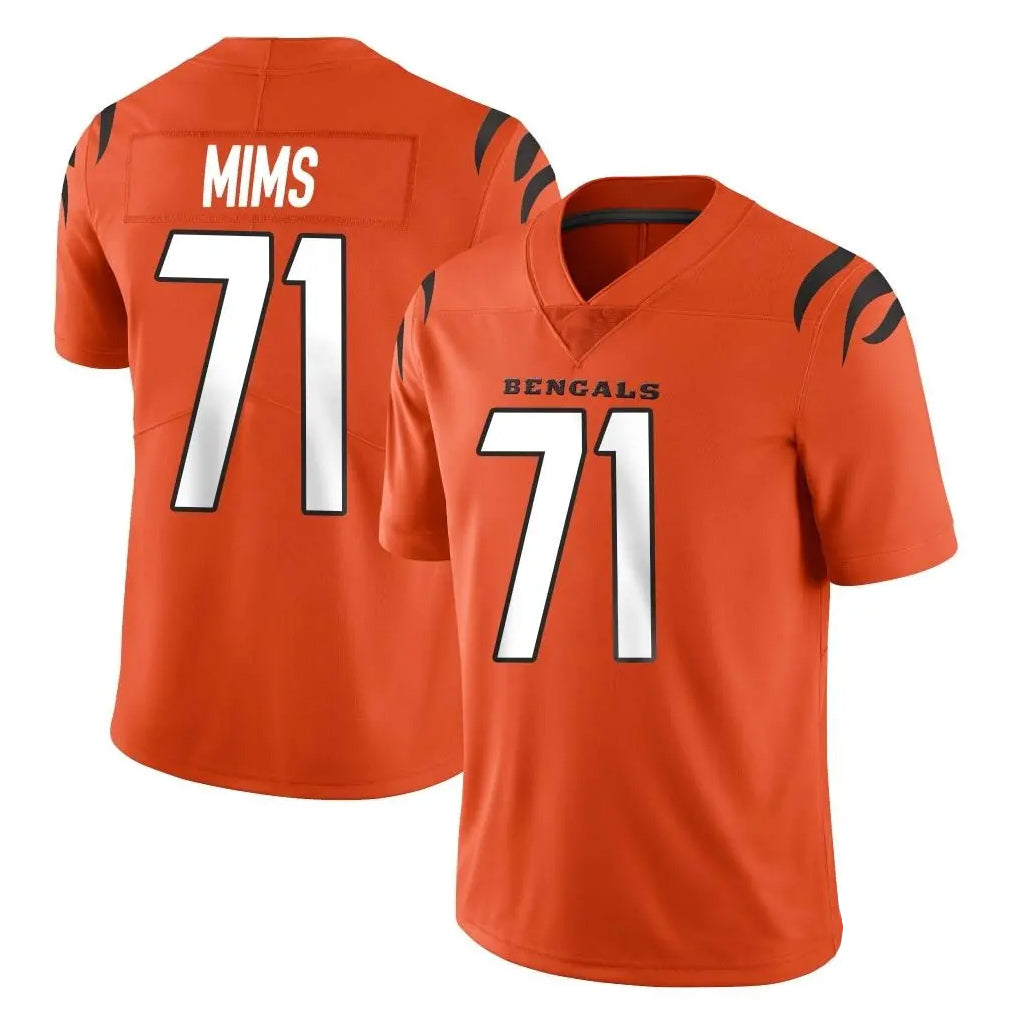 C.Bengals #71 Amarius Mims Player Orange Vapor Untouchable Limited Home Game BALCE Stitched Jerseys