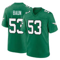 P.Eagles #53 Zack Baun Player Green Kelly Alternate Home Game BALCE Stitched Jerseys